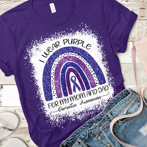 I WEAR PURPLE FOR MY MOM & DAD T-SHIRT