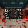 BLACK SKULL ILLUSION DOORMAT