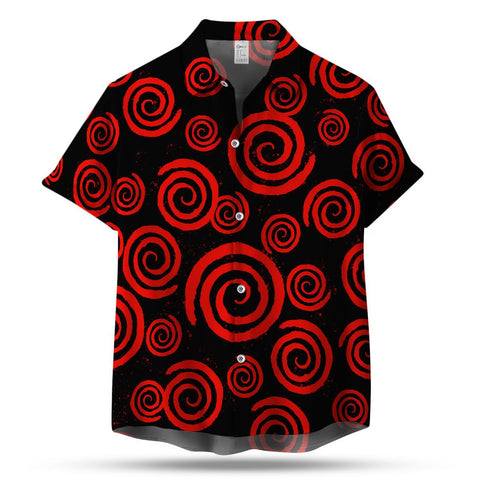 RED SPIRAL UNISEX HAWAIIAN SHIRT