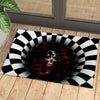 FIRE SKULL ILLUSION  DOORMAT