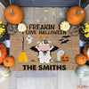 Personalized Cow It's Freakin' Bats I Love Halloween Doormart Dairy Cow Halloween Decorations Home Decor Mat HT