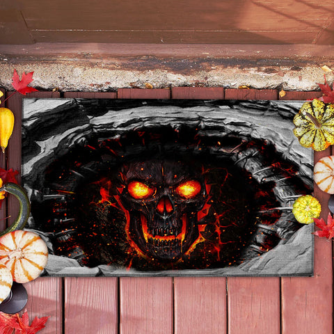SKULL ILLUSION DOORMAT
