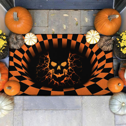 SKULL ILLUSION DOORMAT