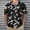 The Walking Ducks Hawaiian Shirt Black & White Hawaii Shirts Gifts for Duck Lovers
