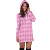 Pink Argyle Women's Hoodie Dress