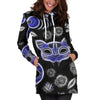 Fractal Cat Bird and Skulls Hoodie Dress TL