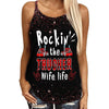 Rockin' the Trucker wife life Criss-Cross Tank Top TTM