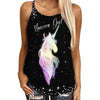 Unicorn girl Criss-Cross Tank Top TTM