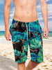 Men Black Angus Shorts, Cattle Shorts BLACK ANGUS CATTLE LOVERS HAWAIIAN SHORTS