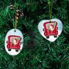 Cute Pig Christmas Ornament Farm Animal Ceramic Ornament 2 sided Christmas Tree Hanging Decor Xmas Gift HN