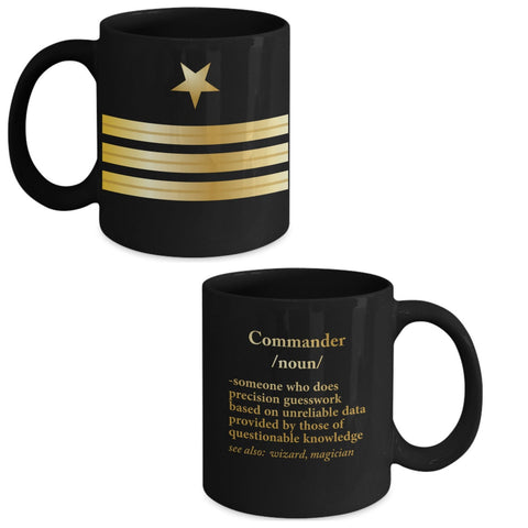 US Navy Commander Coffee Mug Gift, United States Navy Retirement Gift, Navy Veteran Mug Gift