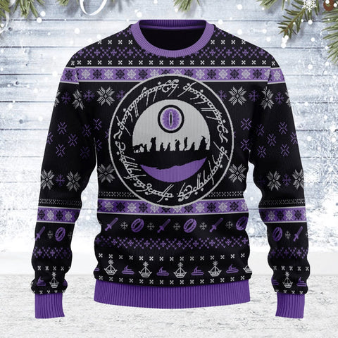 LOTR Ring Language 3D Printed Ugly Sweater Christmas Sweater Christmas Gifts