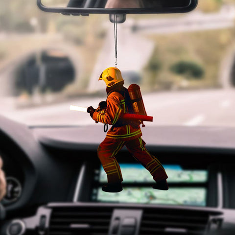Firefighter Car Hanging Ornament
