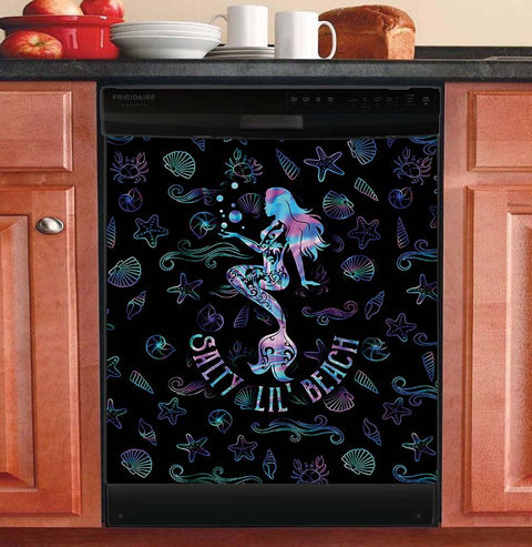 Salty Lil' Beach Mermaid Dishwasher Cover