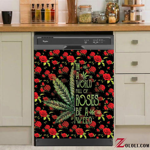 Bear Weed dishwasher cover kitchen decor HT