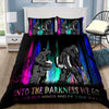 Halloween Bedspread Into The Darkness We Go Bigfoot and Bear Bedding Set
