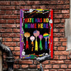 Hate has no home here Skull Bone Halloween Decor Metal Sign HN