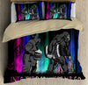 Halloween Bedspread Into The Darkness We Go Bigfoot and Bear Bedding Set
