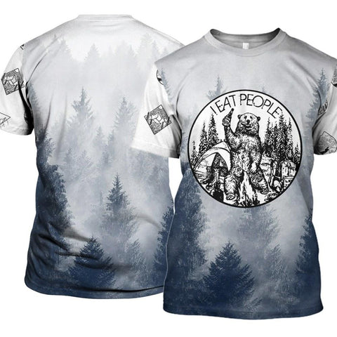I Eat People Bear 3D All Over Printed Shirt Camping Hoodie, Zip Hoodie, Sweater, Tee