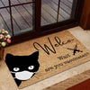 Black Cat Are You Vaccinated Doormat HN