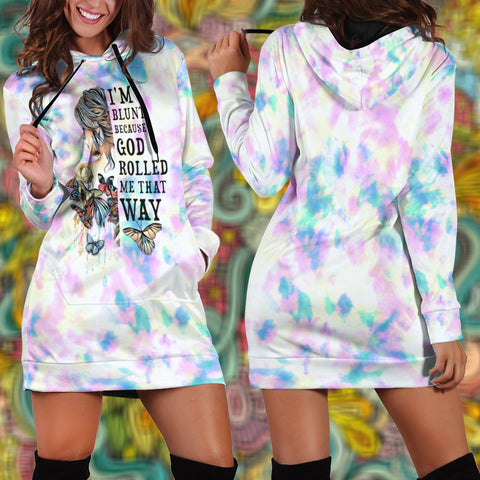 I'm Blunt Hippie Hoodie Dress Tie Dye Hippie Clothing Best Gifts For Hippies HN