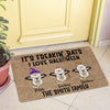 Personalized It's Freakin' Bats I Love Halloween Doormat Cat Flying Halloween Decorations Home Decor Mat HT
