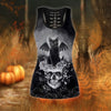 Halloween Tank top Leggings Black cat and Skull Tank Top + Legging
