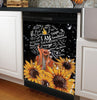 Black girl sunflower dishwasher cover HT