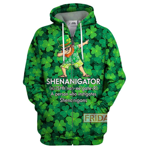 Shenanigator Definition Lucky Charms Shamrock Hoodie St Patrick's Day Clothes HT