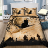 Halloween Bedspread Black Cat Halloween  Set