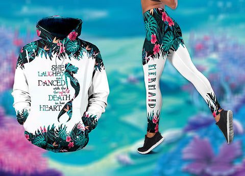 She Laughed And Danced Mermaid Hoodie & Leggings Set Mermaid Gift HN