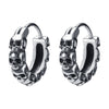 Round Earrings Stainless Steel Skull Earrings