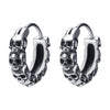 Round Earrings Stainless Steel Skull Earrings
