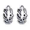 Round Earrings Stainless Steel Skull Earrings