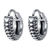Round Earrings Stainless Steel Skull Earrings