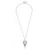 Novelty Stereo Crow Head Skull Pendant Necklace
