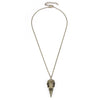Novelty Stereo Crow Head Skull Pendant Necklace