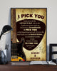 I Pick You Couple Gifts Customized Canvas QA