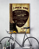 I Pick You Couple Gifts Customized Canvas QA
