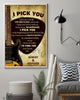 I Pick You Couple Gifts Customized Canvas QA