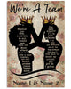 We're A Team Gift For Couple Customized Canvas Wall Art Print Home Decor HT