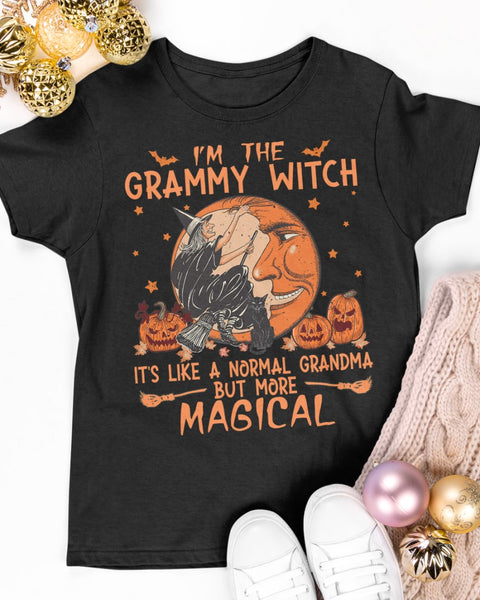 I'm The Grammy Witch Ladies Like a Normal Grandma but more Magical T-Shirt Witch Shirt Halloween Gifts for Grandma