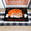 Be Ware of Little Monsters Doormat Halloween Ghost Dogs Doormat Halloween Home Decor, Halloween Gift Idea, Ghost Gift Idea, Dog Halloween Gift Design HN