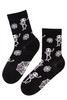 Men and Women's Halloween Socks (Pair) Spooky Skeleton and Spider Web Print Halloween Gifts