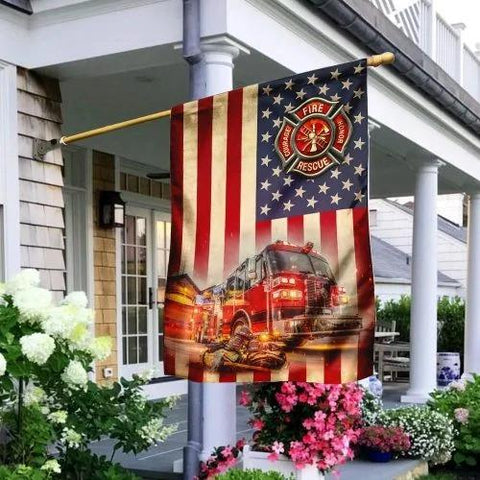 Firefighter Truck Flag