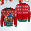 I Hate People Winter Bear Christmas Hoodie