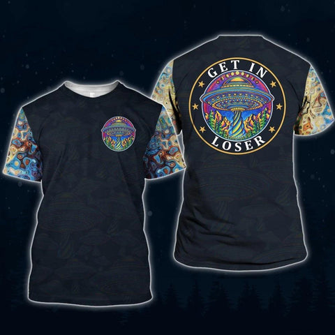 3D All Over Printed Shirt Camping Get In Loser Colorful 3D T-shirt