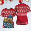 I Hate People Winter Bear Christmas Hoodie