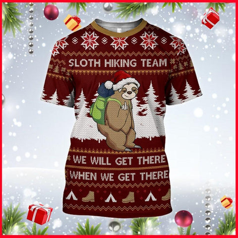 Sloth Hiking Team We Will Get There When We Get There Hoodie