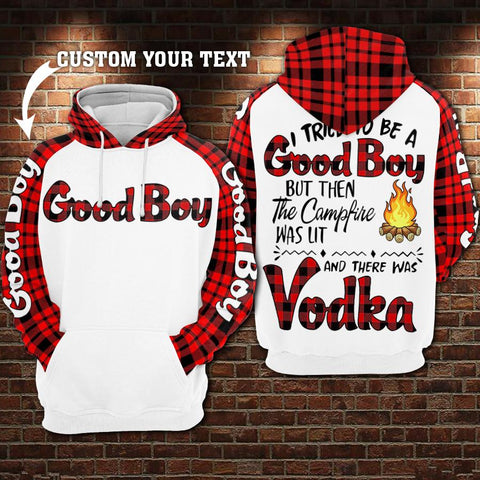 I tried to be a GOOD BOY camping WHITE HOODIE
